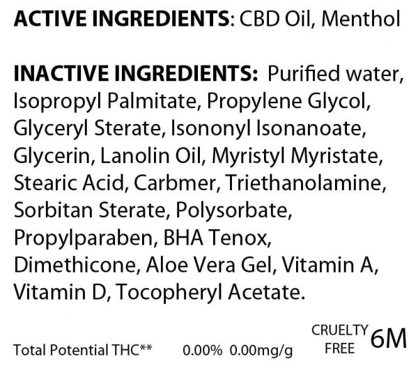 CBD Muscle Cream – Broad Spectrum 10mg (1oz) - Image 2