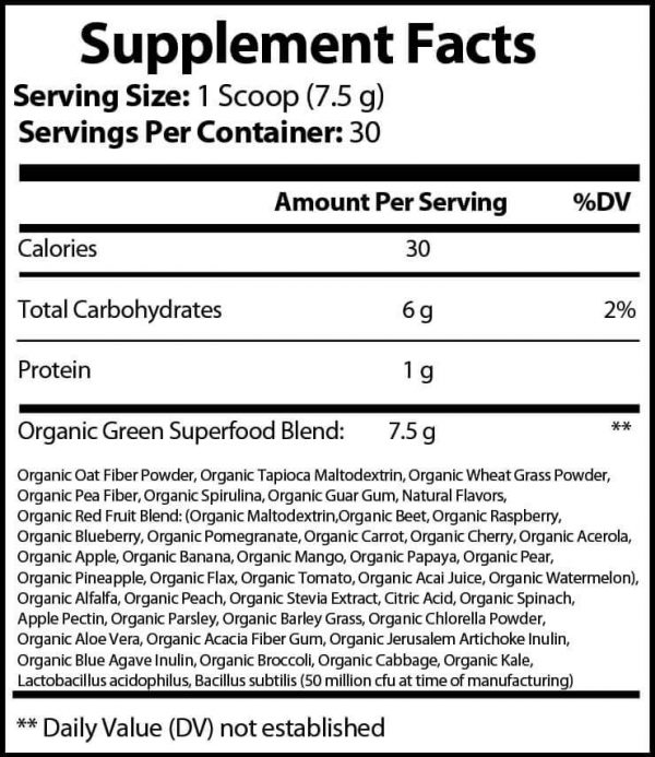 Organic Super Greens - Watermelon - Image 2
